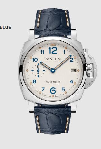 Panerai Luminor Due 38mm Replica Watch PAM00903 ALLIGATOR DARK BLUE